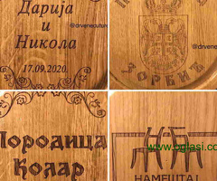 Izrada hrastovih drvenih ČUTURA sa gravurom po želji