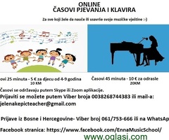 Online Časovi Pjevanja i Klavira za djecu i odrasle