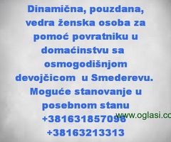 Pouzdana žena za pomoc porodici u Smederevu