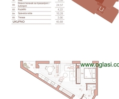 Centar, Dalmatinska, 2.0 45,68m2 novogradnja