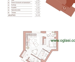 Centar, Dalmatinska, 2.0, 55,48m2 novogradnja