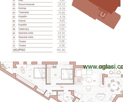 Centar, Dalmatinska, 3.0, 101,40m2 novogradnja