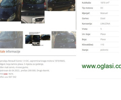 Na prodaju Renault Scenic 1870/96KS dizel